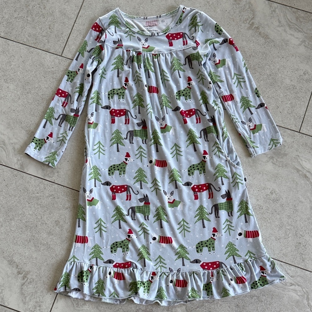 Sweet Bamboo Cozy Dogs Holiday Gown/dress Size 6 yrs - Picture 8 of 9